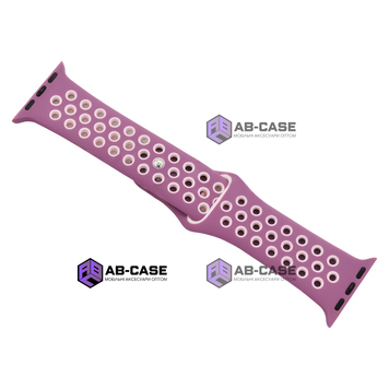 Ремешок силиконовый Silicone Band Nike (42mm, 44mm, 45mm, 46mm, 49mm, Blueberry-White) 234433 фото