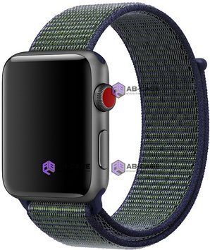Ремінець для Apple Watch Nylon Loop нейлоновий (38mm, 40mm, 41mm, [42mm Series 10/11], Dark Blue) 234946 фото