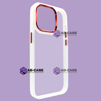 Чохол Crystal Guard на iPhone 13 Pro White - Red 876619 фото