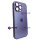 Чехол стеклянный для iPhone 14 Pro AG Glass with Magsafe с защитой камеры Deep Purple 675432 фото
