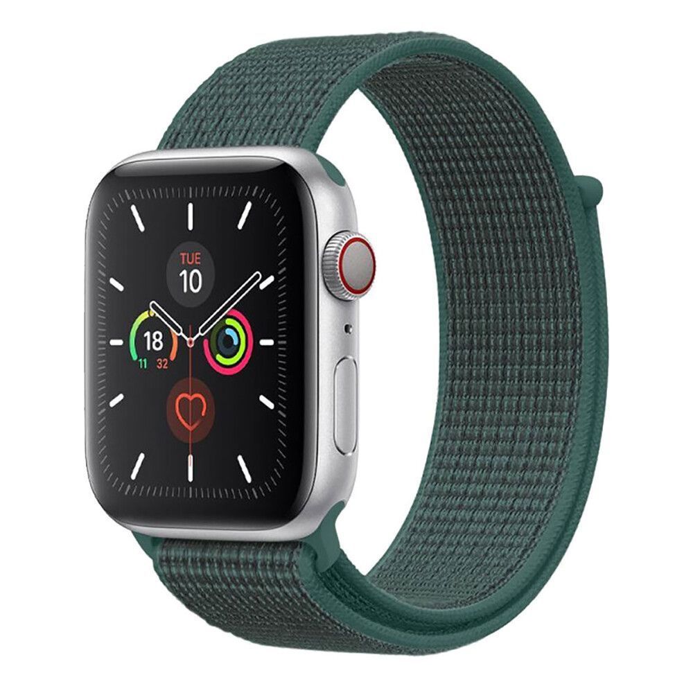 Ремешок для Apple Watch Nylon Loop нейлоновый (42mm, 44mm, 45mm, 46mm, 49mm, Pine Green) 234997 фото