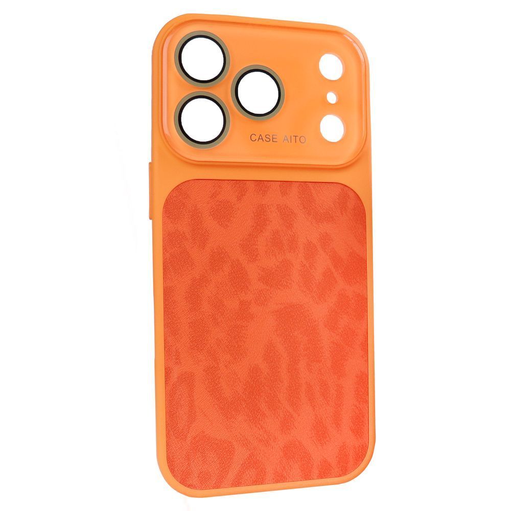Чохол AITO PU-Leather Leopard Case &ndash; (iPhone 17 Pro, Starry Orange) 4298900000008 фото