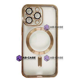 Чехол Shining with MagSafe для iPhone 12 Pro с защитными линзами на камеру Gold 922022 фото