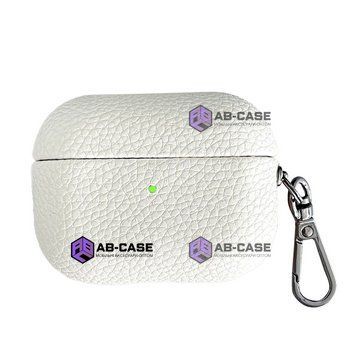 Чехол Grain Leather Case (AirPods PRO &ndash; White) 4121840000008 фото