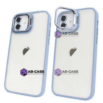 Чехол для iPhone 12 | 12 Pro Guard Stand Camera Lens с линзами и подставкой Sierra Blue 234098 фото