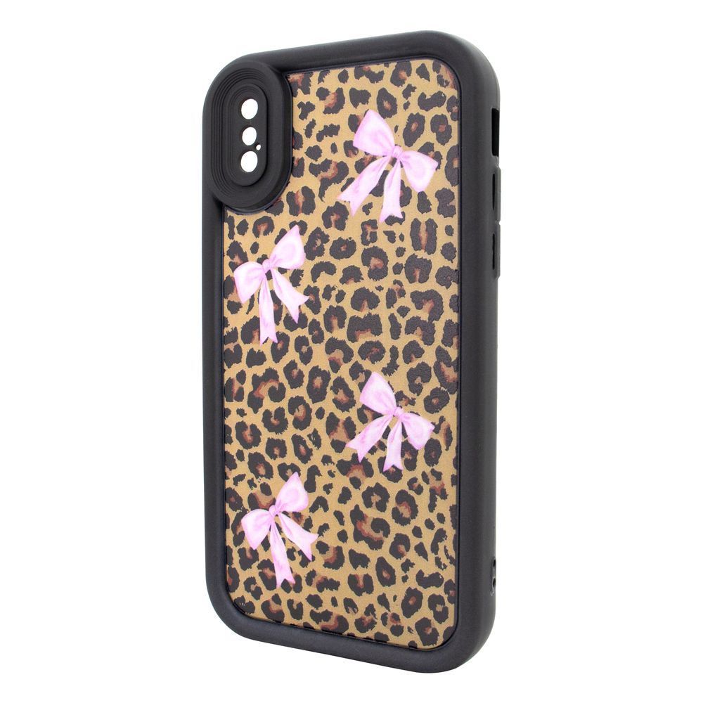 Чохол для iPhone X/XS &ndash; Pretty Things "Leopard & Bows &ndash; Black" 4091820000000 фото