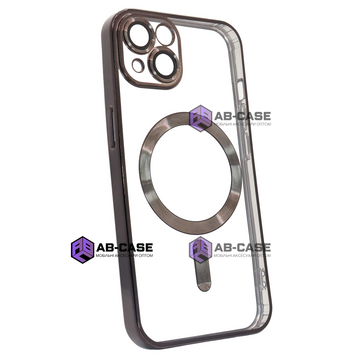 Чохол для iPhone 15 Shining with MagSafe із захисними ліназми на камеру Black 923446 фото