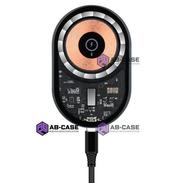 Бездротовий магнітний тримач зарядка - T10 Car magnetic 15W 3484060000014 фото
