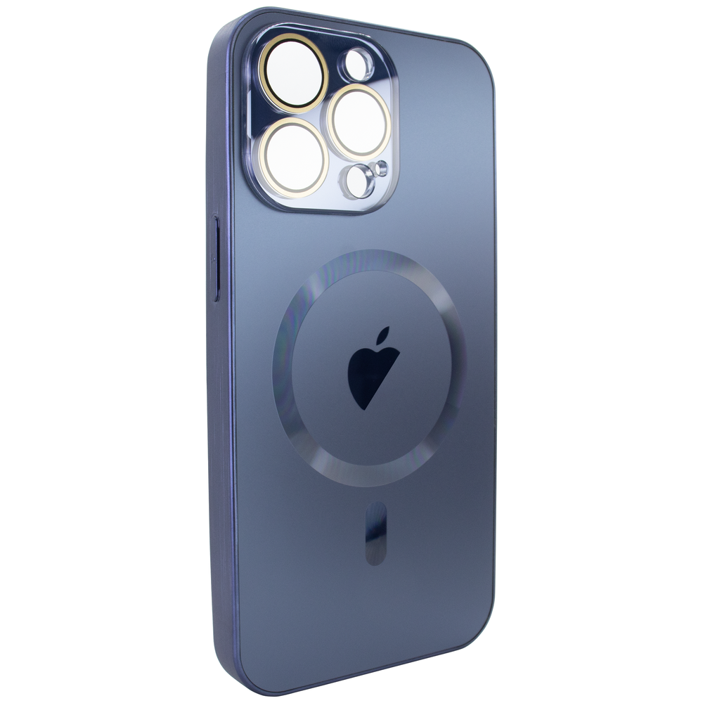 Чехол для iPhone 15 Pro - AG Titanium Case with MagSafe с защитой камеры матовый Blue 3790300000004 фото