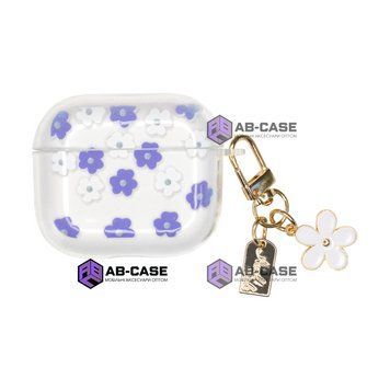 Чехол для AirPods Pro &mdash; Charmed Collection "Violet & White Flowers" 4083160000000 фото