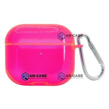 Чехол для AirPods 3 полупрозрачный Neon Case Hot Pink 192219 фото