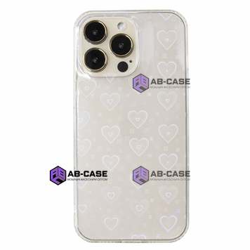 Чехол прозрачный для iPhone 12 Pro Max Hologram Case Heart Clear 192447 фото