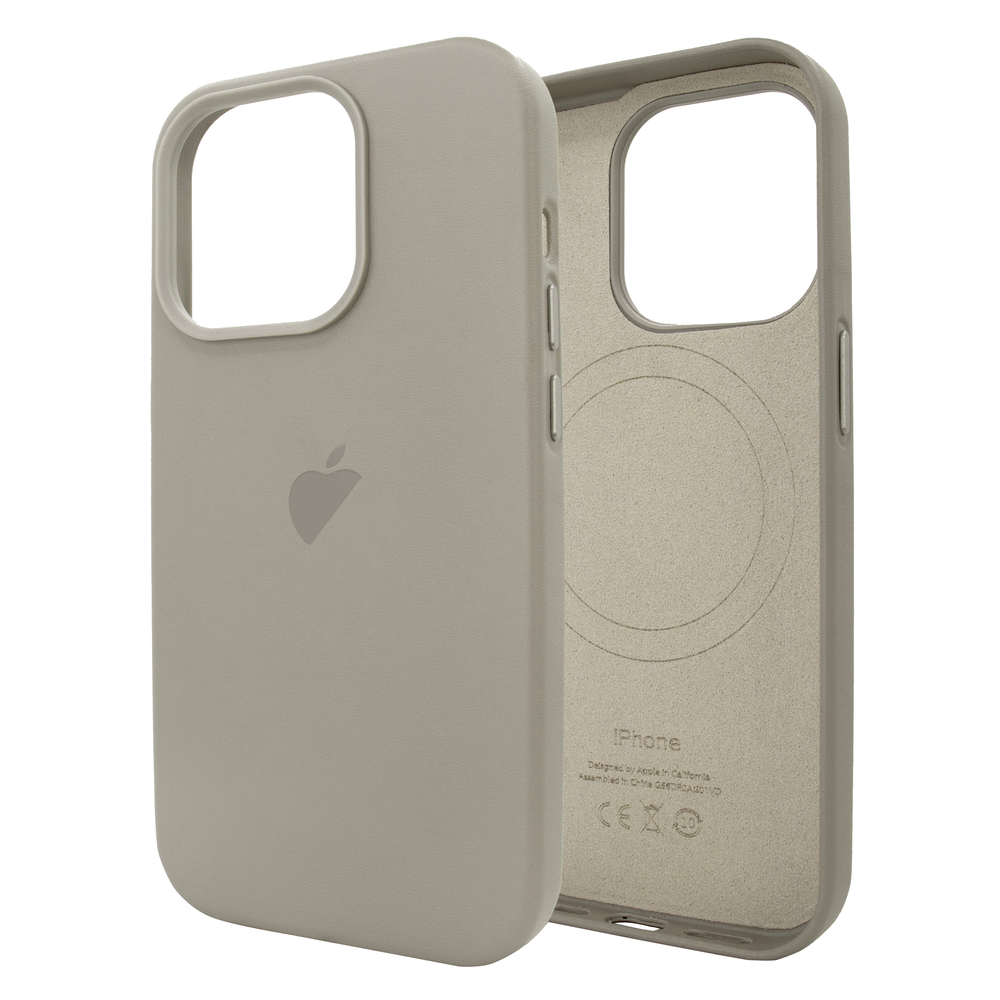 Чехол для iPhone 13 Pro Max : Leather Case PU with MagSafe &ndash; Dark Gray 3940550000006 фото