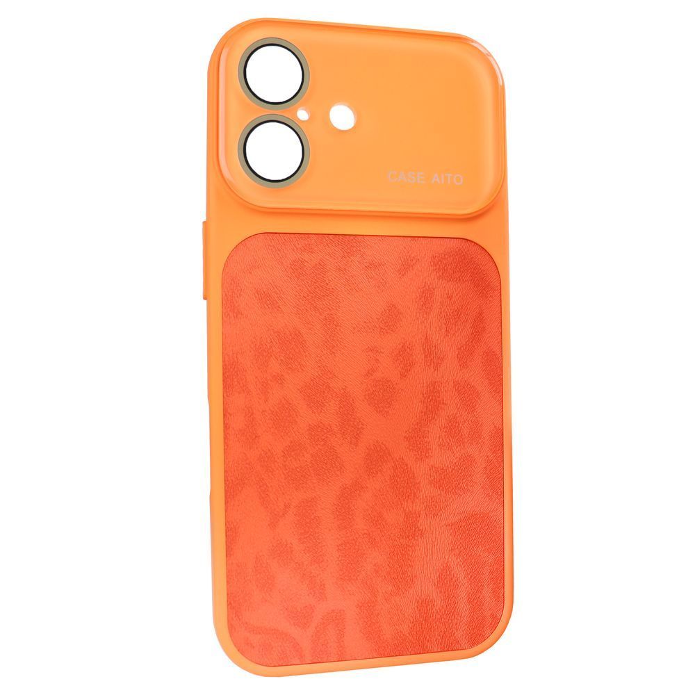 Чохол AITO PU-Leather Leopard Case &ndash; (iPhone 17, Starry Orange) 4298940000006 фото