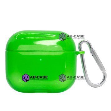Чехол для AirPods 3 полупрозрачный Neon Case Lime Green 192220 фото