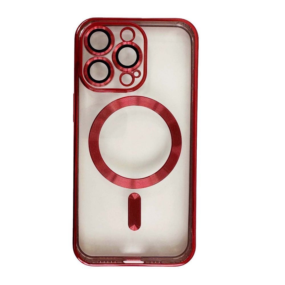 Чехол Shining with MagSafe для iPhone 14 Pro Max с защитными линзами на камеру Red 896548 фото