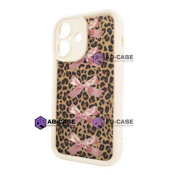 Чохол для iPhone 16 &ndash; Pretty Things "Leopard & Bows &ndash; White" 4091350000006 фото