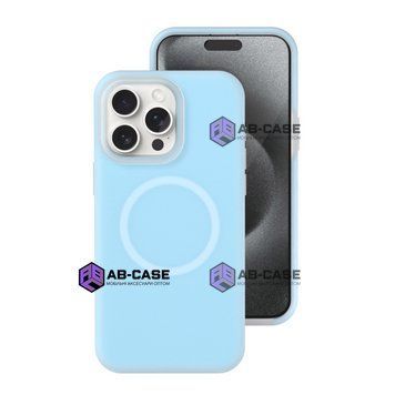 Чохол Neon Silicone Case MagSafe (iPhone 13 Pro Max / 12 Pro Max &ndash; Sky) 4422270000003 фото