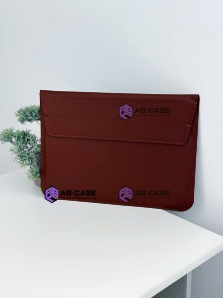 Чохол-папка для MacBook (13.3"&ndash;14.2") Leather PU &ndash; Brown 6792313 фото