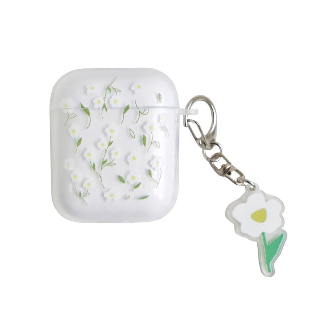 Чохол для AirPods 1/2 &mdash; Charmed Collection "Small white Flowers" 4082740000003 фото