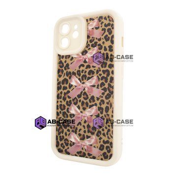 Чехол для iPhone 12 &ndash; Pretty Things "Leopard & Bows &ndash; White" 4089910000009 фото