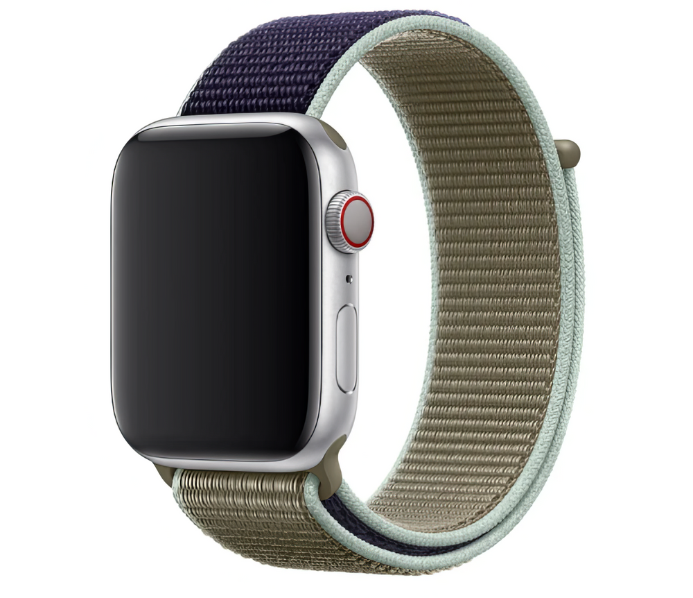 Ремешок для Apple Watch Nylon Loop (38mm, 40mm, 41mm, [42mm Series 10/11], Olive-Blue) 3897260000010 фото