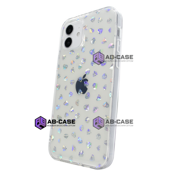 Чехол прозрачный для iPhone 12/12 Pro Hologram Case Diamond 192440 фото