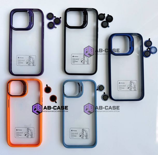 Чохол для iPhone 12 Pro Max Guard Stand Camera Lens з лінзами та підставкою Sierra Blue 234103 фото