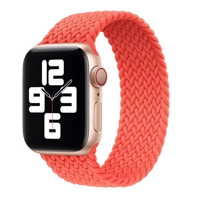 Монобраслет на Apple Watch Braided Solo Loop (Orange, 38mm, 40mm, 41mm, [42mm Series 10/11], M) 234642 фото