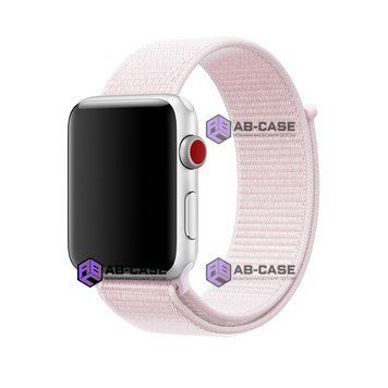 Ремінець на Apple Watch Nylon Loop нейлоновий (38mm, 40mm, 41mm, [42mm Series 10/11], Pearl Pink) 234959 фото