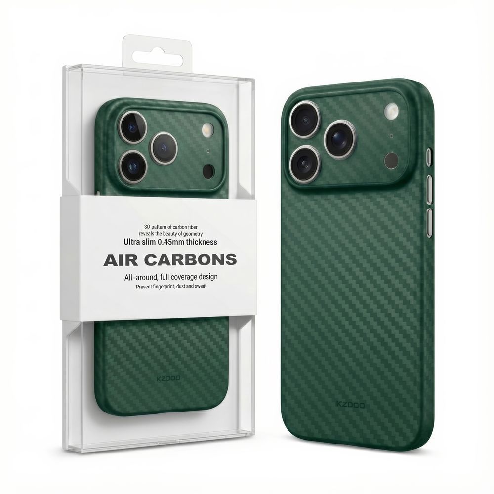 Ультратонкий чохол K-Doo Air Carbon (iPhone 17 Pro, Green) 4187620000002 фото