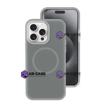 Чохол Neon Silicone Case MagSafe (iPhone 16 Pro Max &ndash; Gray) 4306570000003 фото