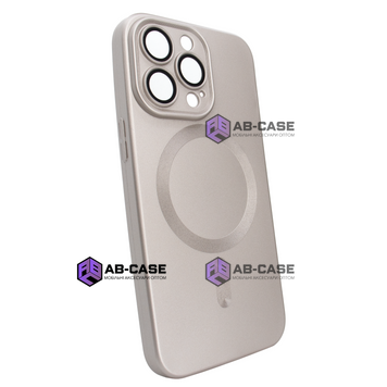 Чехол матовый Matte Silicone with MagSafe для iPhone 12 Pro Max c защитными линзами на камеру Pink Sand 703264 фото