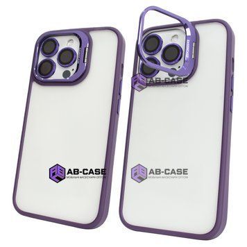 Чохол для iPhone 13 Pro Guard Stand Camera Lens з лінзами та підставкою Deep Purple 234111 фото