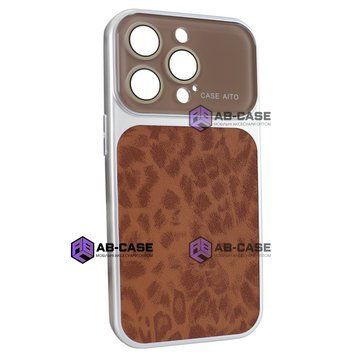 Чохол AITO PU-Leather Leopard Case [17 series Design] &ndash; (iPhone 14 Pro Max, Brown) 4404710000002 фото