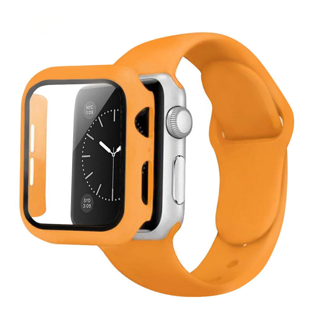 Комплект Silicone Band + Case для Apple Watch (40mm, Orange) 234827 фото