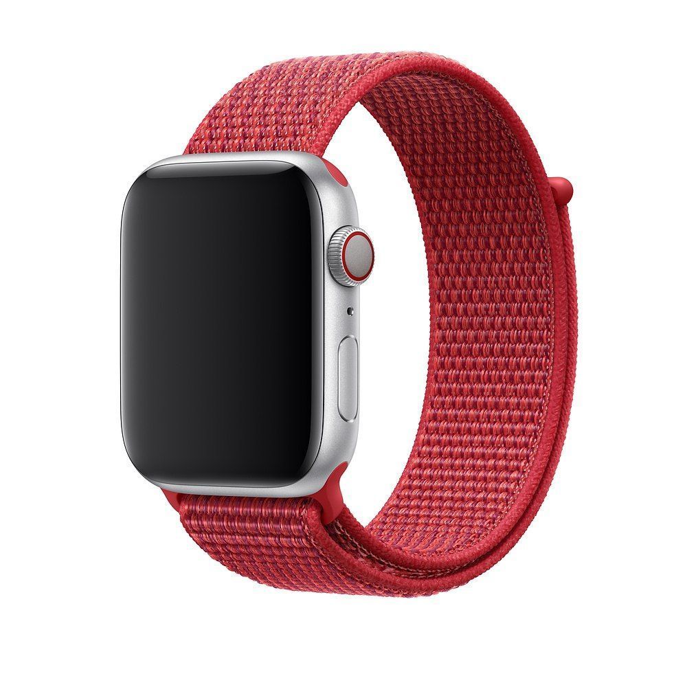 Ремешок для Apple Watch Nylon Loop нейлоновый (38mm, 40mm, 41mm, [42mm Series 10/11], Red) 234962 фото
